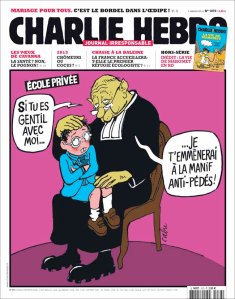 La nuova copertina del magazine satirico francese Charlie Hebdo (www.charliehebdo.fr)